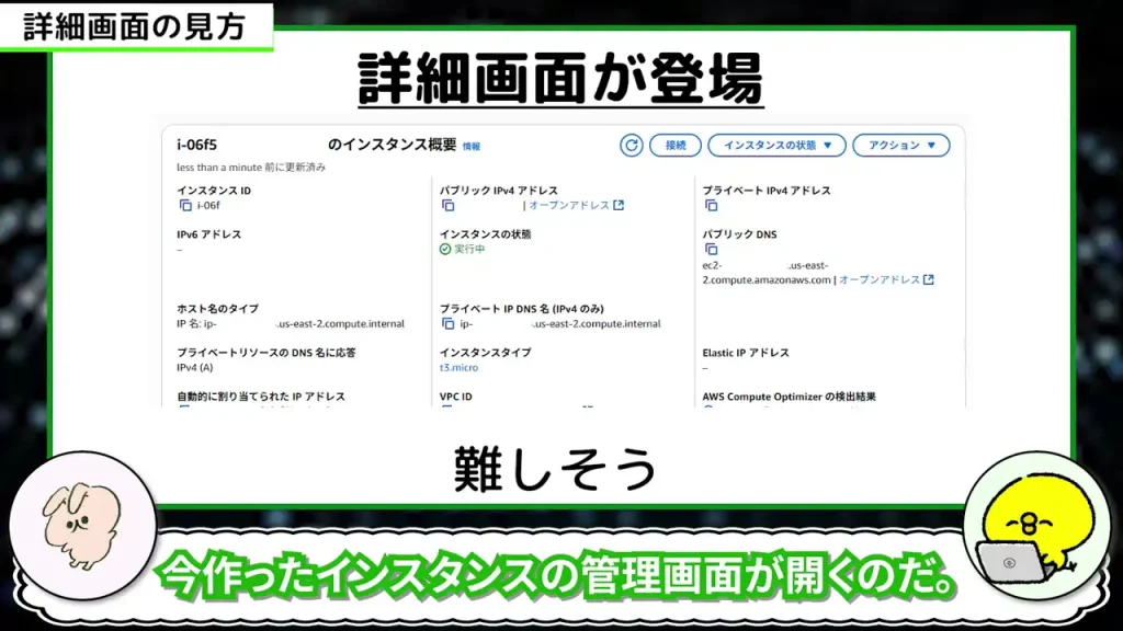 詳細画面が表示される
